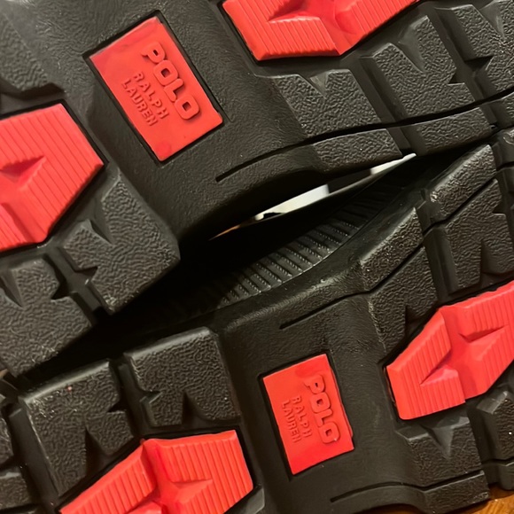 Polo Ralph Lauren Crestwick winter duck boots new black red Mens Size 8 - Picture 12 of 14